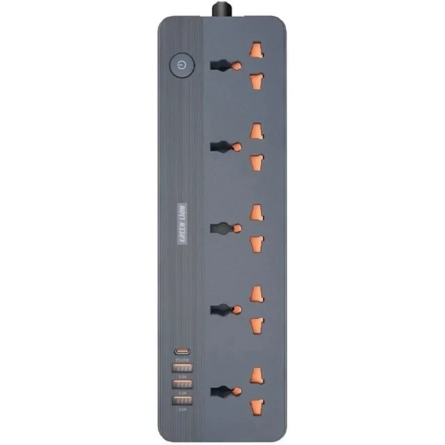 چندراهی برق گرین مدل GS-250 با ۵ درگاه و توان ۲۵۰۰ وات